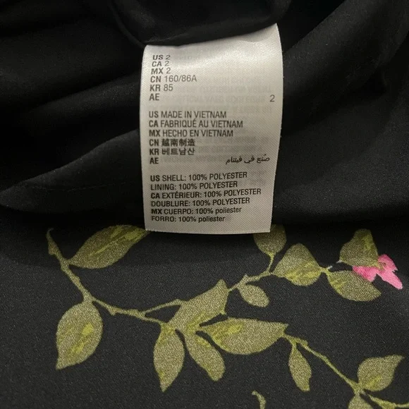 Maison Jules Women's Black Floral Sleevless dress, size 2 - Picture 7 of 9